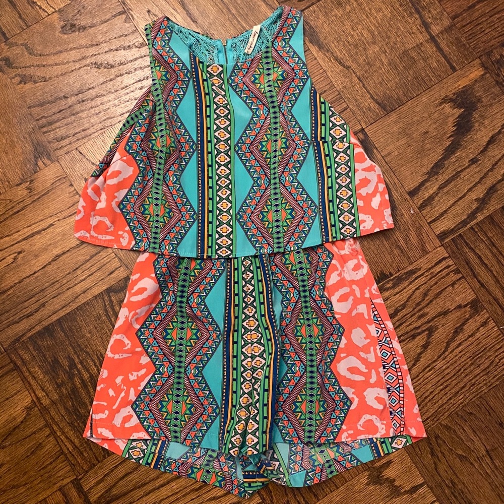 Tribal Print Romper